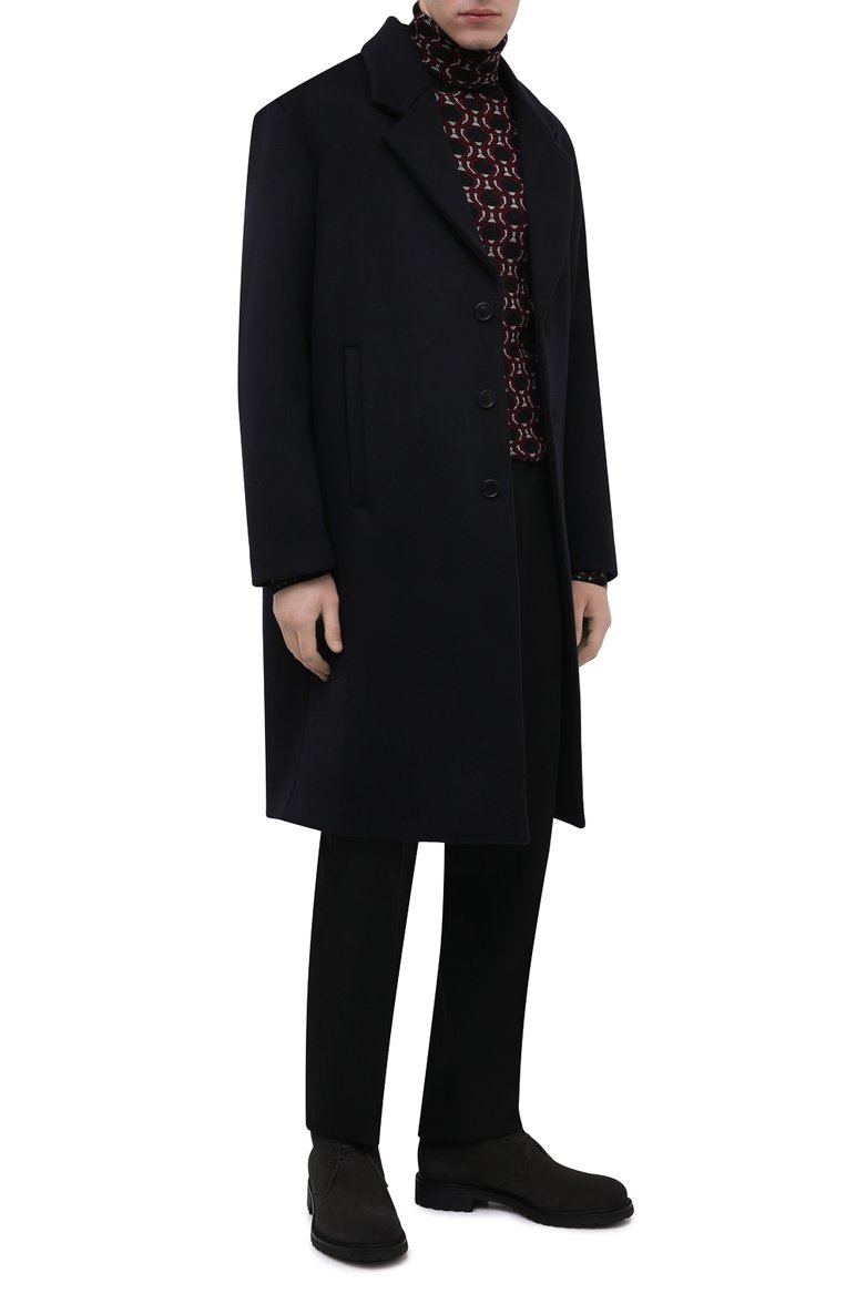 Мужские замшевые ботинки PRADA темно-серого цвета, арт. 2TF031-3D8E-F0308-A000 | Фото 2 (Материал утеплителя: Натуральный мех; Подошва: Плоская; Материал внешний: Замша, Натуральная кожа; Мужское Кросс-КТ: зимние ботинки, Дезерты-обувь; Драгоценные камни: Проставлено; Материал сплава: Проставлено; Региональные ограничения белый список (Axapta Mercury): Не проставлено)