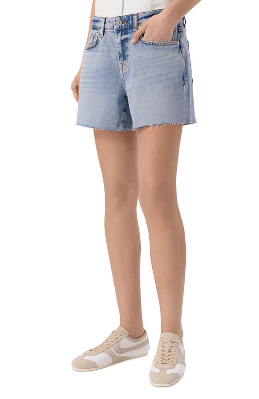 Джинсовые шорты Monroe 7 For All Mankind 7U900C10-0D1 Голубой  7U900C10-0D1 Фото 3
