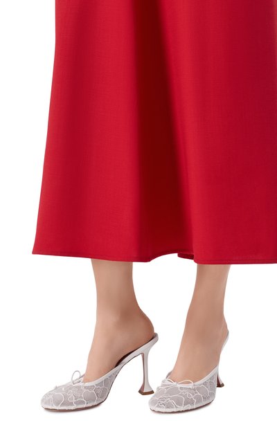 Женские текстильные мюли lila 95 AMINA MUADDI, арт. LILA LACE SLIPPER 95/NAPPA