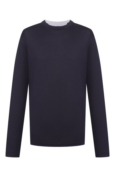 Мужская лонгслив из шелка и хлопка BRUNELLO CUCINELLI, арт. MH8367433W