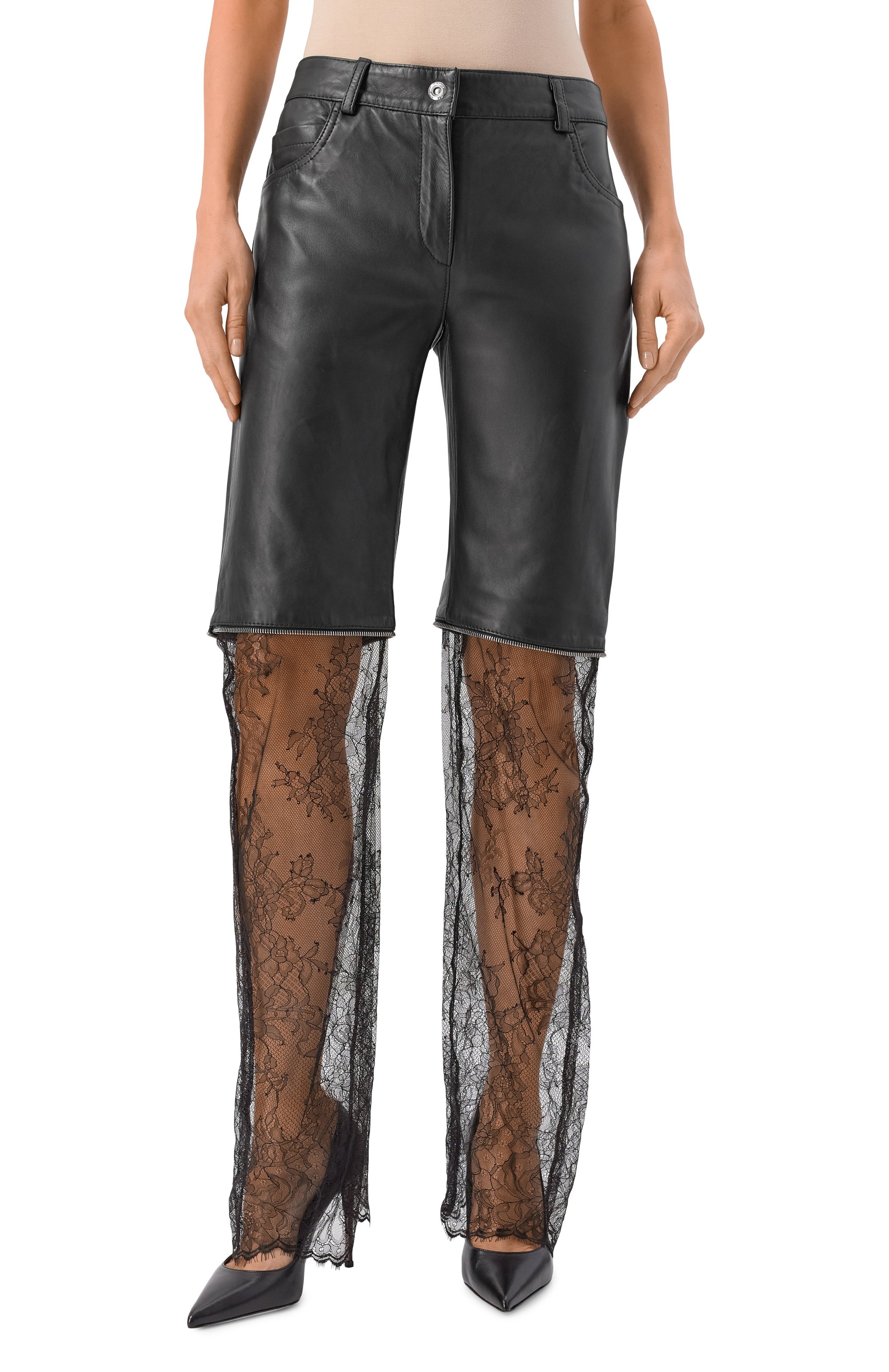 Кожаные брюки BLUMARINE, арт. 2L090A, фото 6