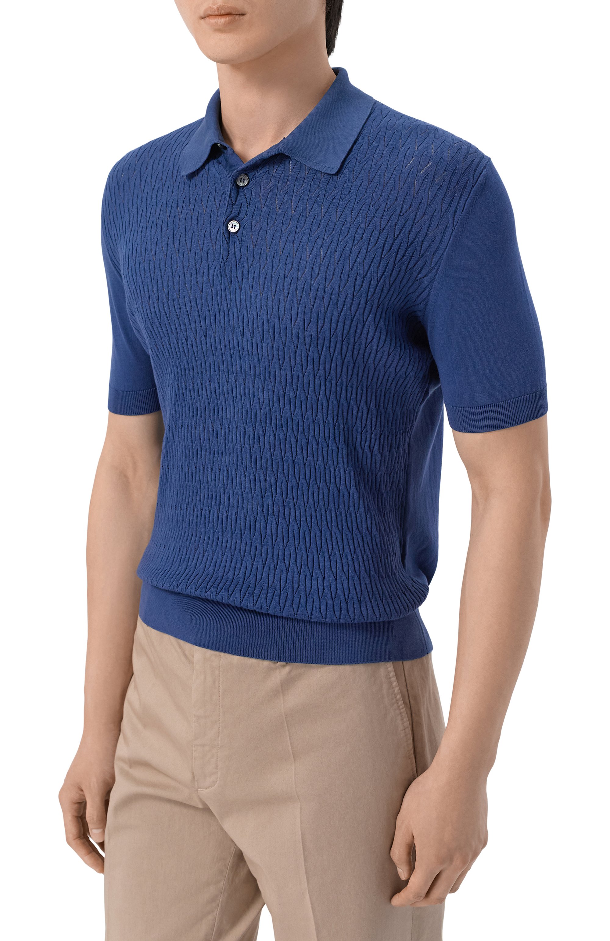 Хлопковое поло FEDELI, арт. MU0D5851/GIZA LIGHT DUSTY, фото 3