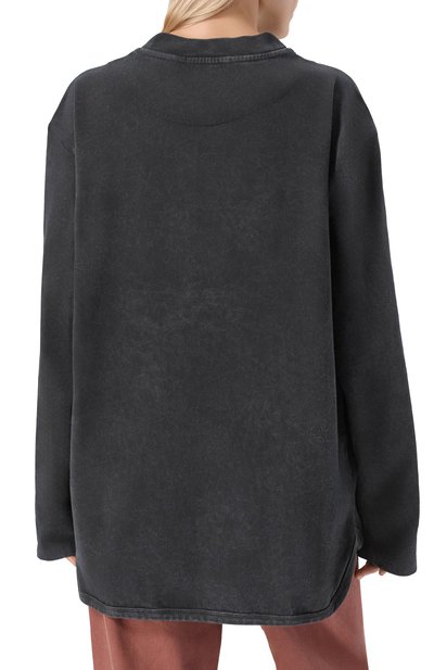 Хлопковый лонгслив REPLAY темно-серого цвета по цене 17400 руб., арт. W3450A.000.23940LM, фото 4 Хлопковый лонгслив REPLAY, арт. W3450A.000.23940LM, фото 4