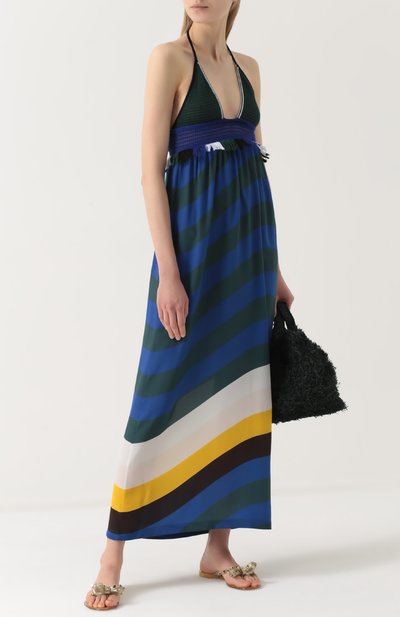 Шелковое платье-макси с открытой спиной FENDI, арт. FXX664/0GX, фото 2