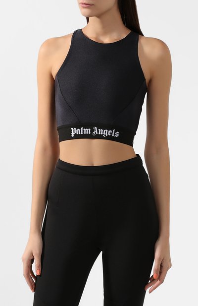 Топ PALM ANGELS черно-белого цвета по цене 28200 руб., арт. PWAD025E193530021001, фото 3 Топ PALM ANGELS, арт. PWAD025E193530021001, фото 3