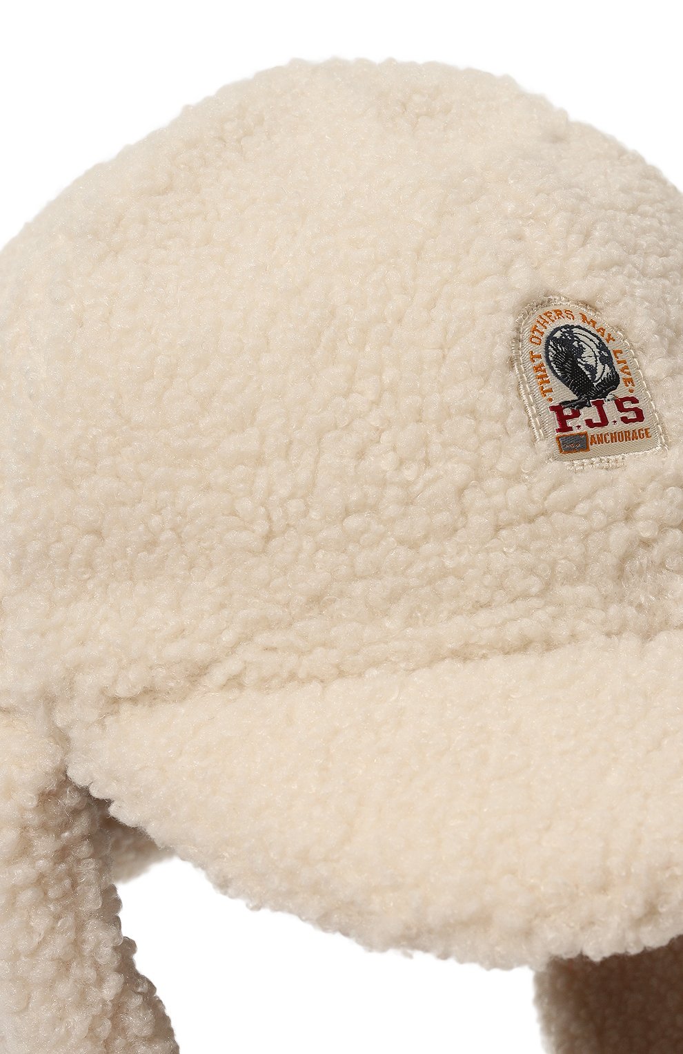 Шапка-ушанка PARAJUMPERS кремового цвета по цене 11550 руб., арт. PAHAHA41, фото 3 Шапка-ушанка PARAJUMPERS, арт. PAHAHA41, фото 3