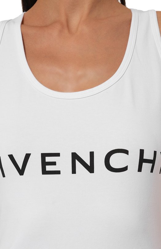 Хлопковая майка Givenchy BW70AZ3YAC Белый  BW70AZ3YAC Фото 5