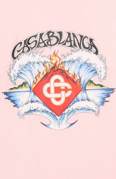 Хлопковая футболка CASABLANCA, арт. K-SP26-JTS-038-03-EX-BC, фото 3