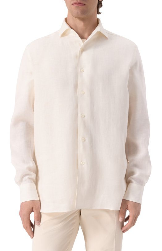 Льняная рубашка Corneliani 25P213-2511334 Кремовый  25P213-2511334 Фото 3