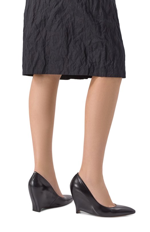 Кожаные туфли Heel-less 100 Maison Margiela S39WL0180/P7684 Чёрный  S39WL0180/P7684 Фото 2