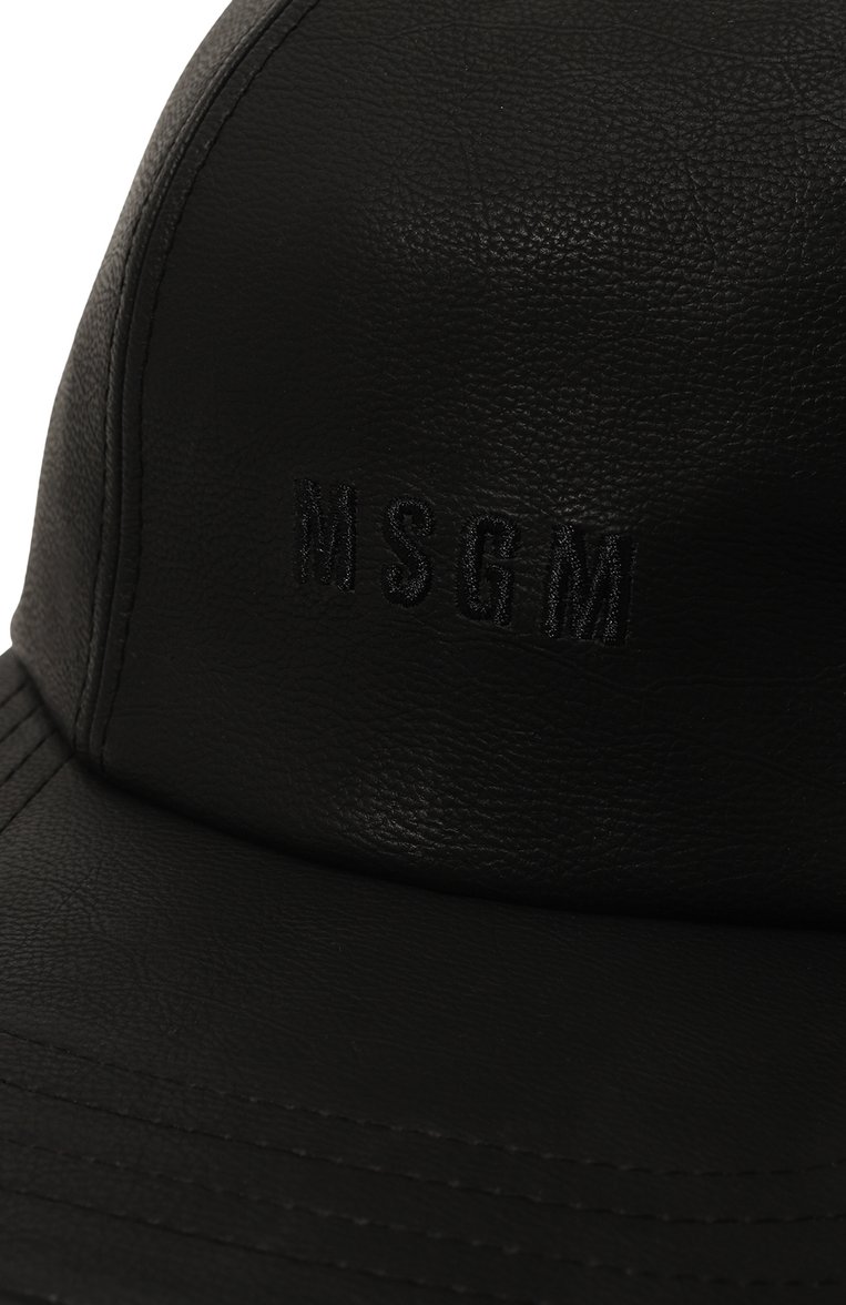 Женская бейсболка из экокожи MSGM черного цвета, арт. 3741MDL05/247622 | Фото 4 (Материал: Текстиль, Вискоза; Нос: Не проставлено)