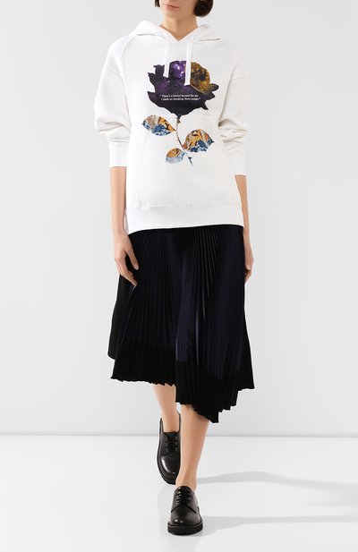 Хлопковое худи VALENTINO белого цвета по цене 195000 руб., арт. SB0MF04G52P, фото 2 Хлопковое худи VALENTINO, арт. SB0MF04G52P, фото 2
