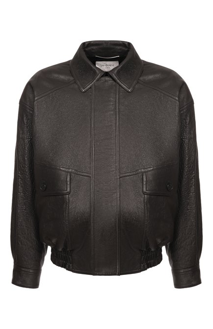 Мужской кожаный бомбер SAINT LAURENT, арт. 843656/YCNF2