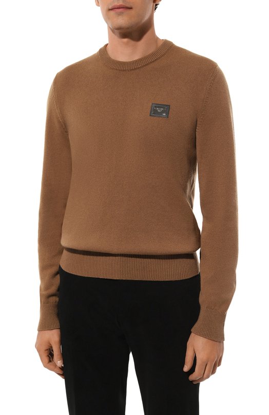 Джемпер из шерсти и кашемира Dolce & Gabbana GX039T/JFMHL Бежевый  GX039T/JFMHL Фото 3