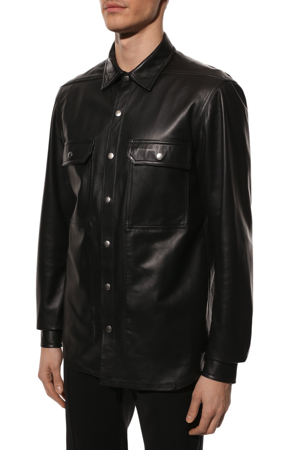 Кожаная рубашка RICK OWENS, арт. RU01B1729/LLP, фото 3
