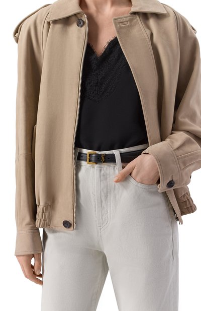 Женский кожаный ремень SAINT LAURENT, арт. 554465/B000W