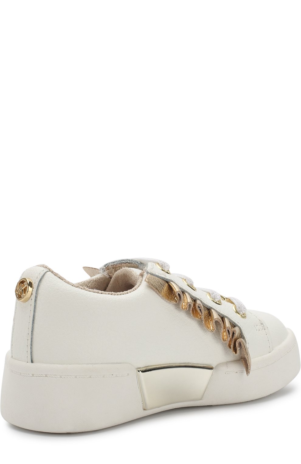 Кожаные кеды с металлизированной оборкой MICHAEL KORS COLLECTION, арт. ZIA GUARD RAIL-T, фото 3