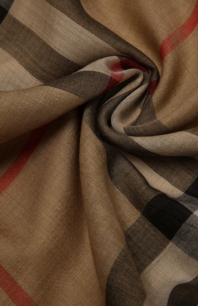 Шарф из смеси шерсти и шелка BURBERRY бежевого цвета по цене 45300 руб., арт. 8018468, фото 3 Шарф из смеси шерсти и шелка BURBERRY, арт. 8018468, фото 3