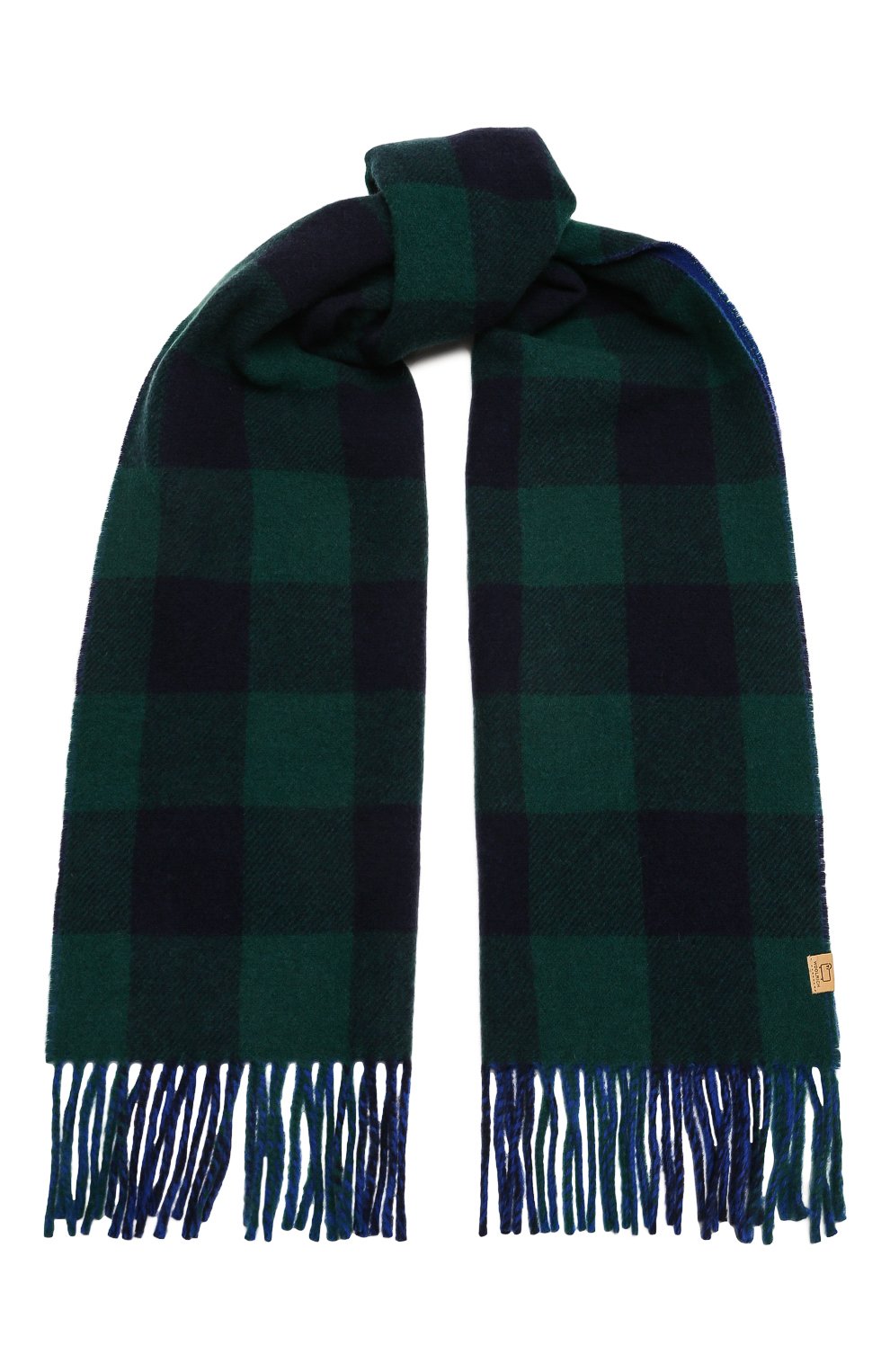 Шерстяной шарф WOOLRICH темно-зеленого цвета по цене 16000 руб., арт. CFWWAC0170FRUT3555, фото 1 Шерстяной шарф WOOLRICH, арт. CFWWAC0170FRUT3555, фото 1