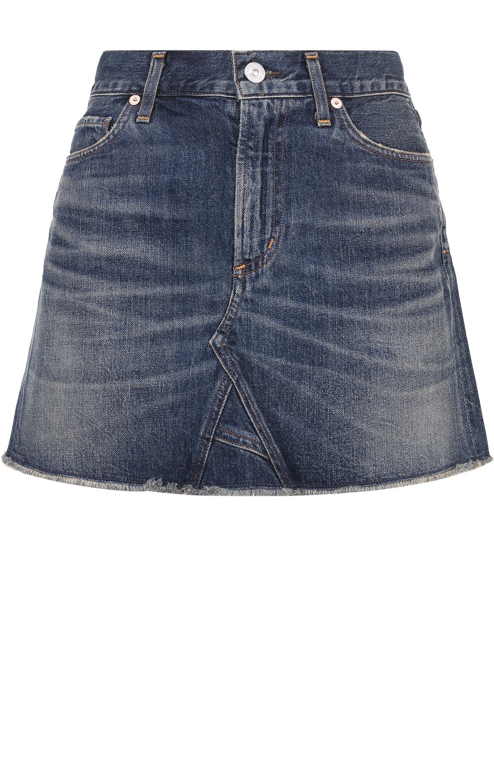 Джинсовая мини-юбка с потертостями CITIZENS OF HUMANITY, арт. 3132B-763, фото 1