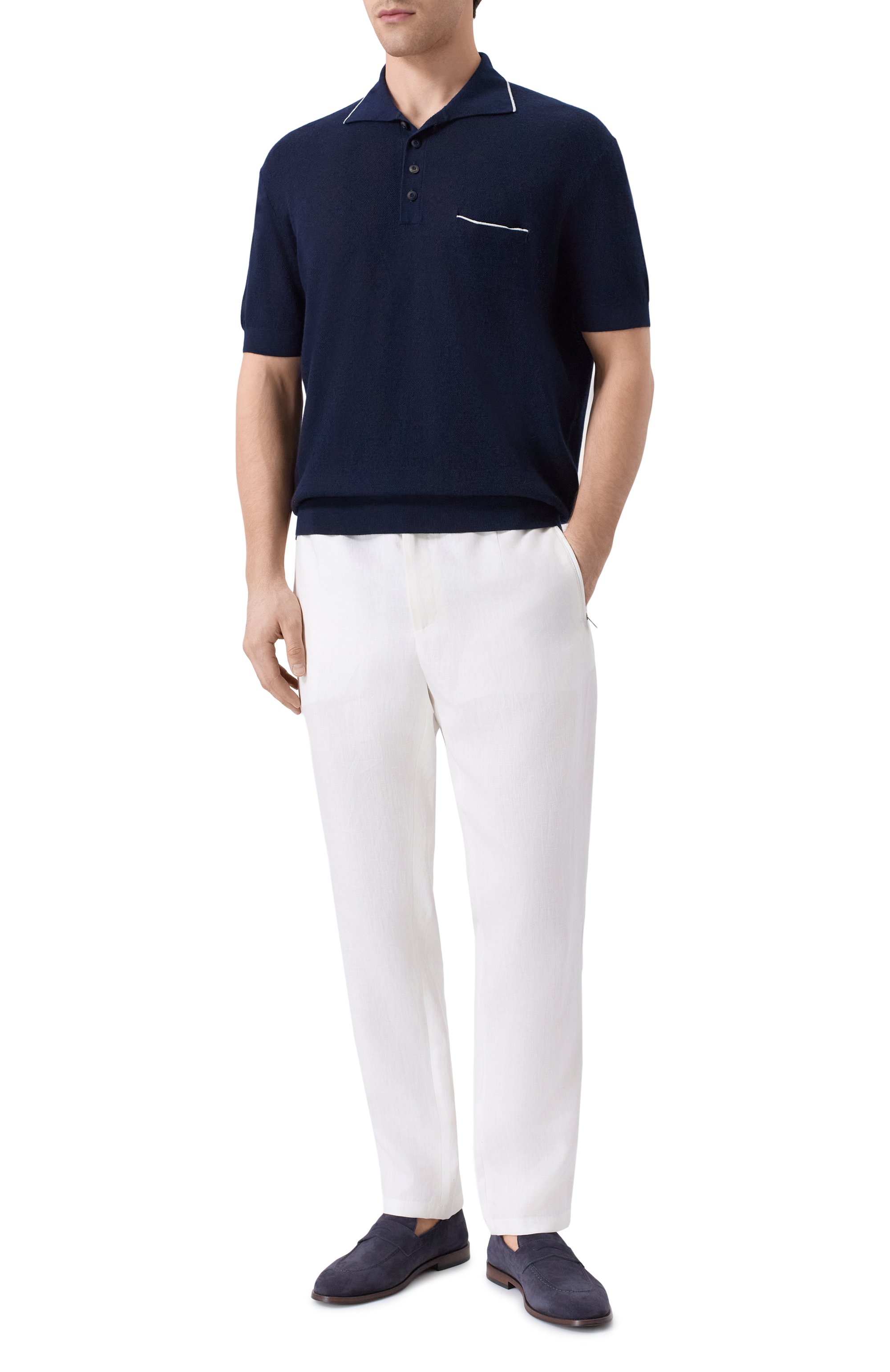 Поло из кашемира и шелка GIORGIO ARMANI, арт. GM003145/AF24734, фото 2