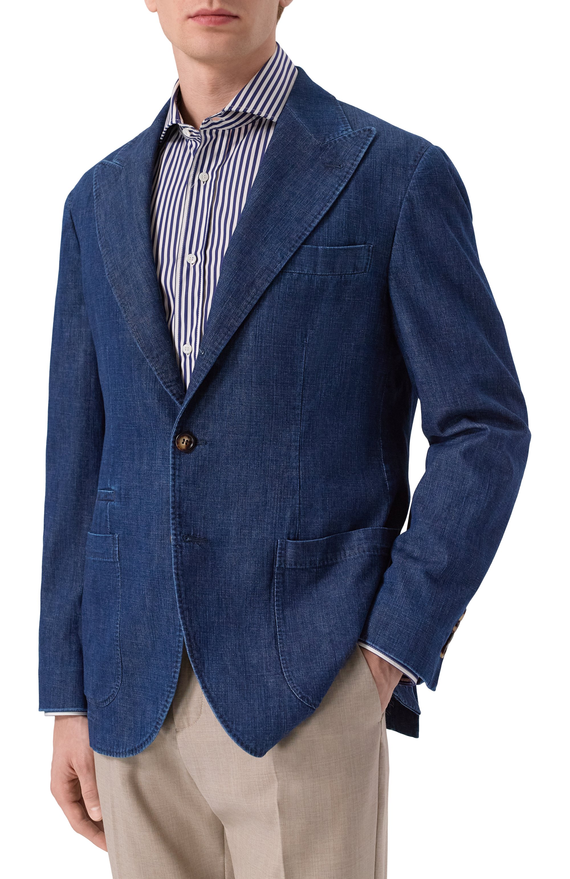 Джинсовый пиджак BRUNELLO CUCINELLI, арт. ME6457BUD, фото 3