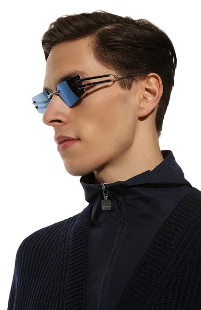 Солнцезащитные очки BALMAIN голубого цвета по цене 78400 руб., арт. BPS-123E, фото 3 Солнцезащитные очки BALMAIN, арт. BPS-123E, фото 3