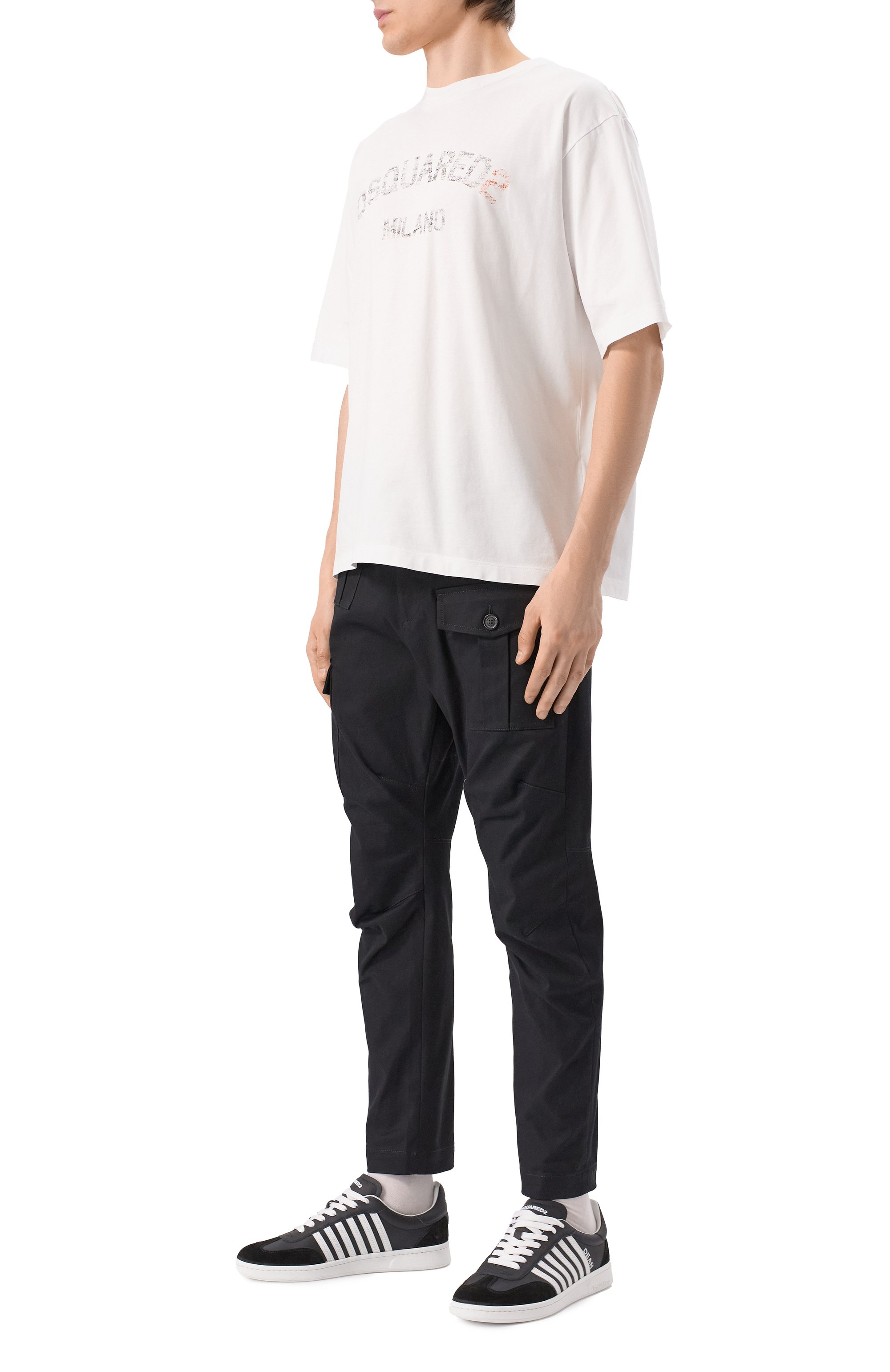 Кожаные кеды boxer DSQUARED2, арт. SNM0364/01504118, фото 2