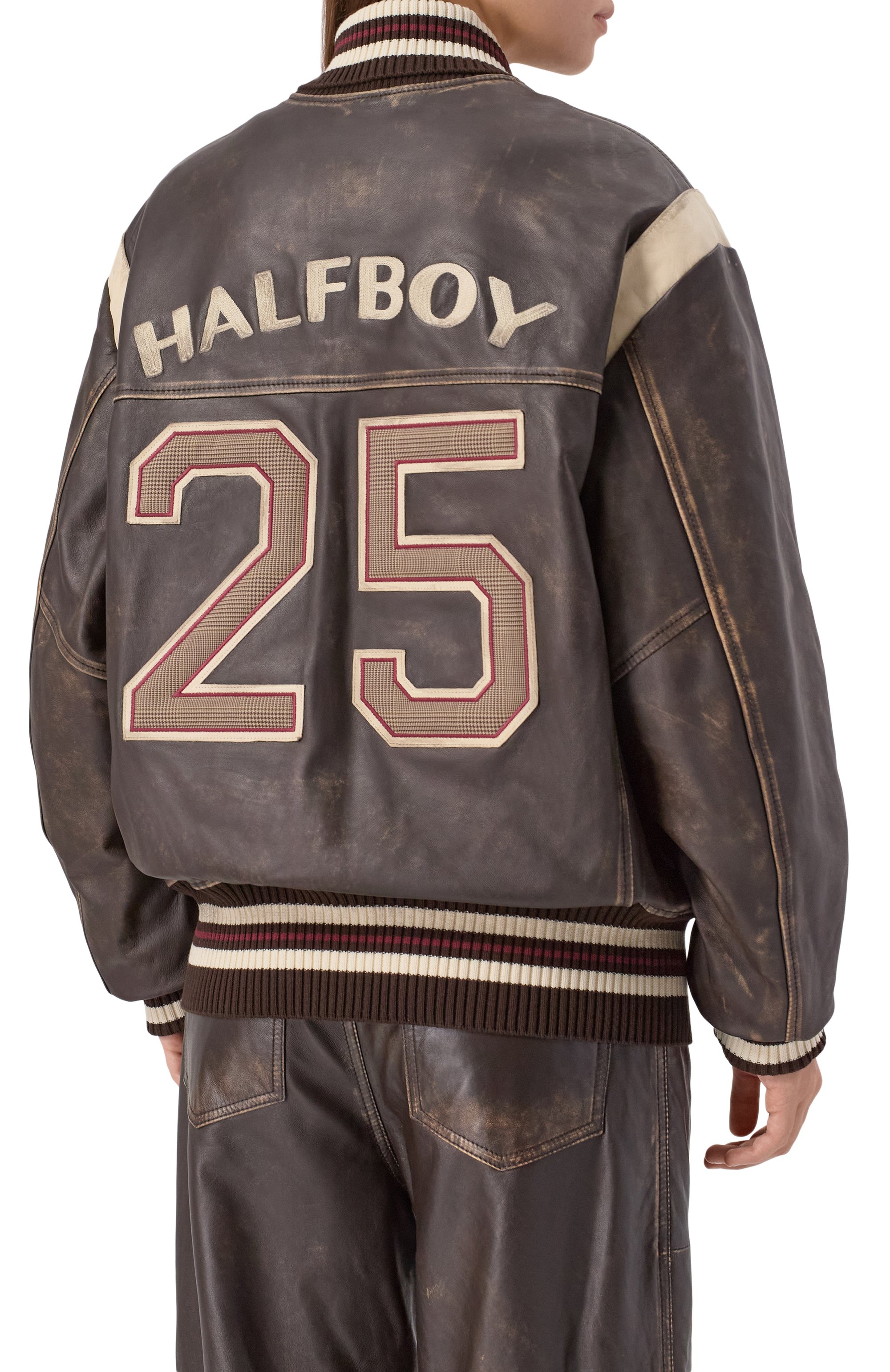 Кожаный бомбер HALFBOY, арт. HF251WL008, фото 4