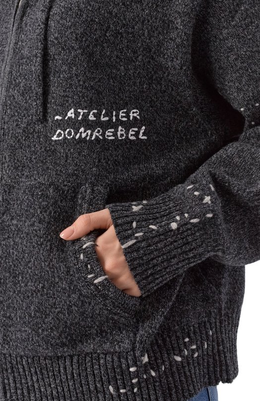 Кардиган DOMREBEL RENEGADE/KNIT ZIP H00DIE Серый  RENEGADE/KNIT ZIP H00DIE Фото 5