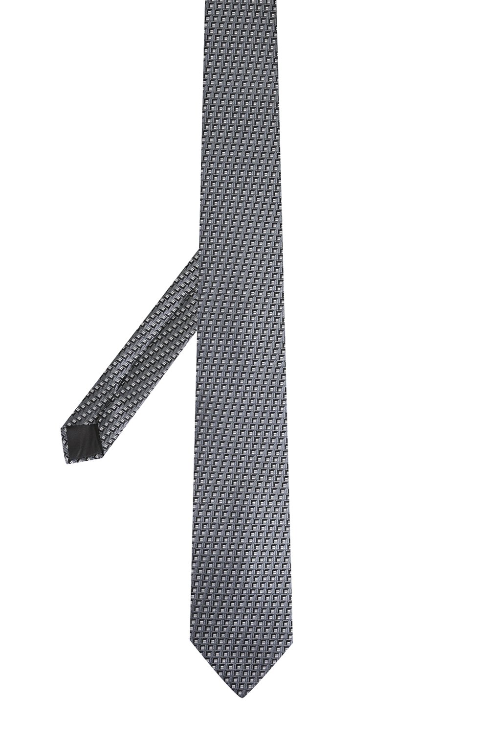 Шелковый галстук с узором LANVIN серого цвета по цене 8260 руб., арт. 2202/TIE, фото 2 Шелковый галстук с узором LANVIN, арт. 2202/TIE, фото 2