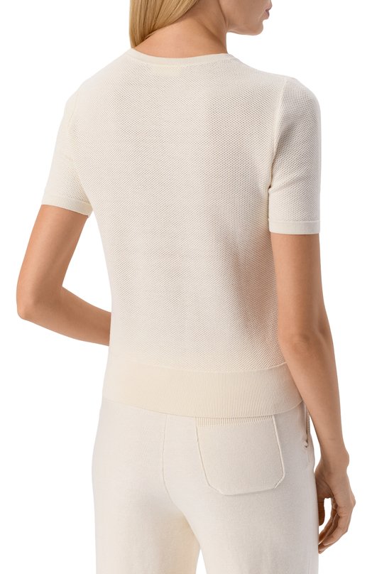 Топ из шелка и хлопка MVST WS61-607MU Кремовый  WS61-607MU Фото 4