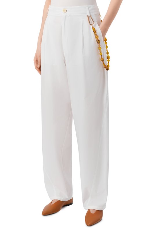 Хлопковые брюки Darkpark WTR36 FAC162/PHEBE-LIGHT C0TT0N P0PELINE WIDE-LEG Белый  WTR36 FAC162/PHEBE-LIGHT C0TT0N P0PELINE WIDE-LEG Фото 3