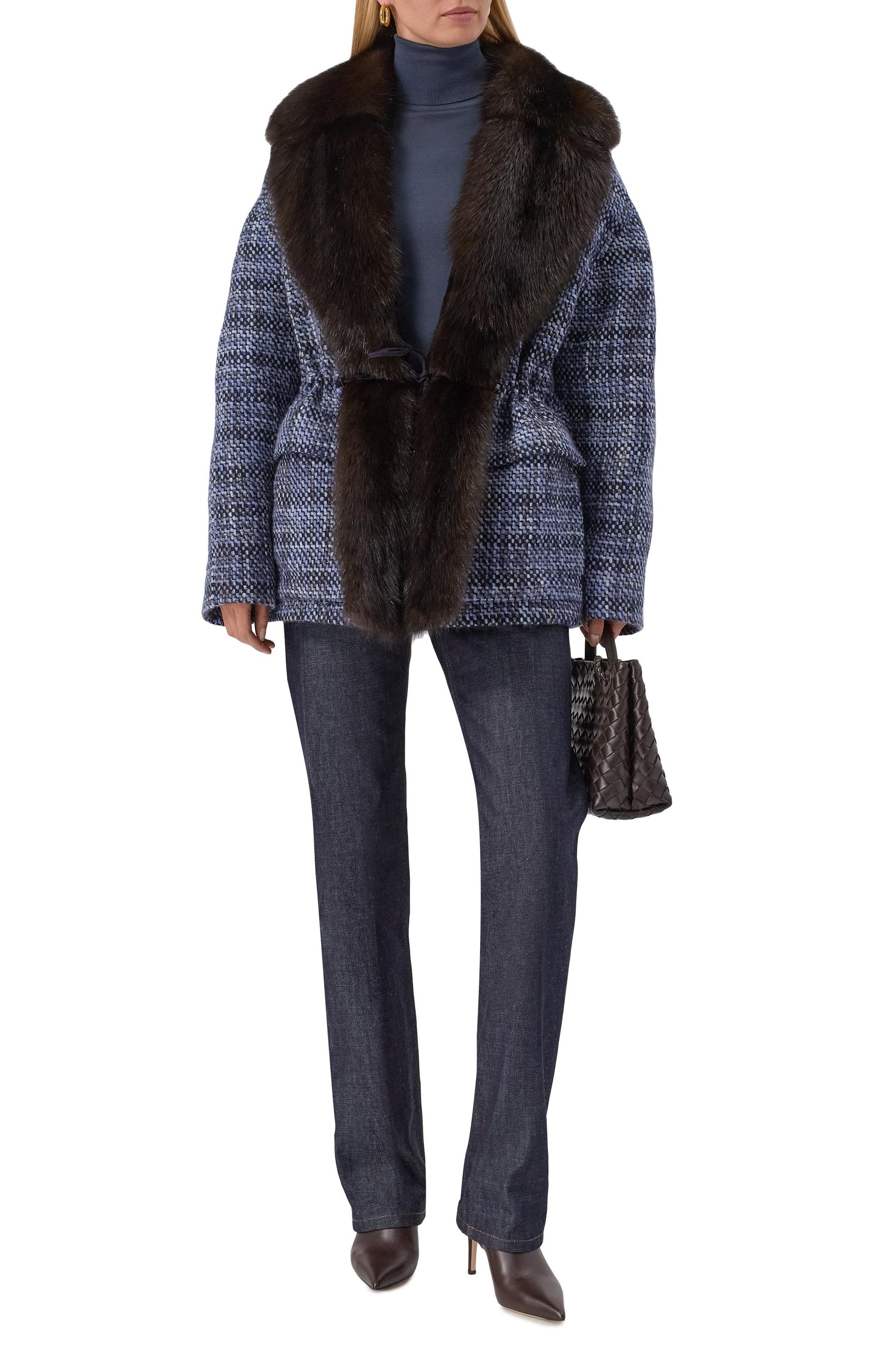 Куртка из кашемира и шелка с подкладкой из норки и воротником из соболя MVST, арт. M25.1MW.0001N/13441, фото 2