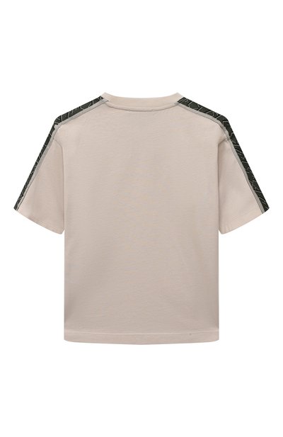 Хлопковая футболка EMPORIO ARMANI бежевого цвета по цене 11850 руб., арт. 6L4TJH/4J54Z, фото 2 Хлопковая футболка EMPORIO ARMANI, арт. 6L4TJH/4J54Z, фото 2