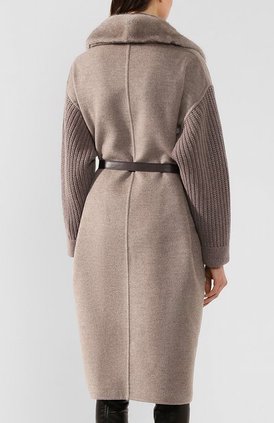 Пальто из смеси шерсти и кашемира MANZONI24, арт. 19M523-DB1VXL/40-46, фото 4