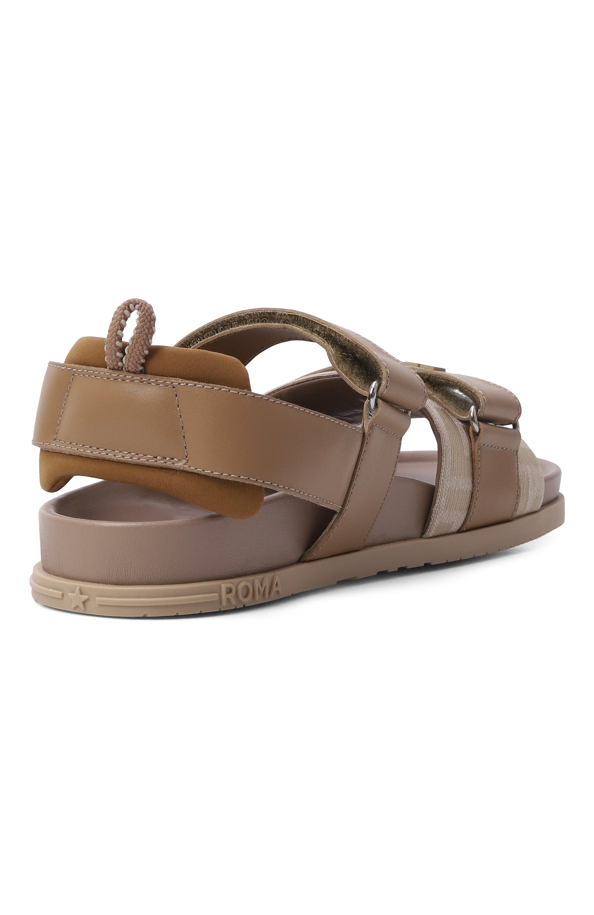Кожаные сандалии FENDI бежевого цвета по цене 49950 руб., арт. JMR554/AWK4_001, фото 3 Кожаные сандалии FENDI, арт. JMR554/AWK4_001, фото 3