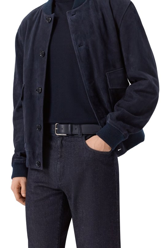 Кожаный ремень BOSS 50553388 Синий  50553388 Фото 2