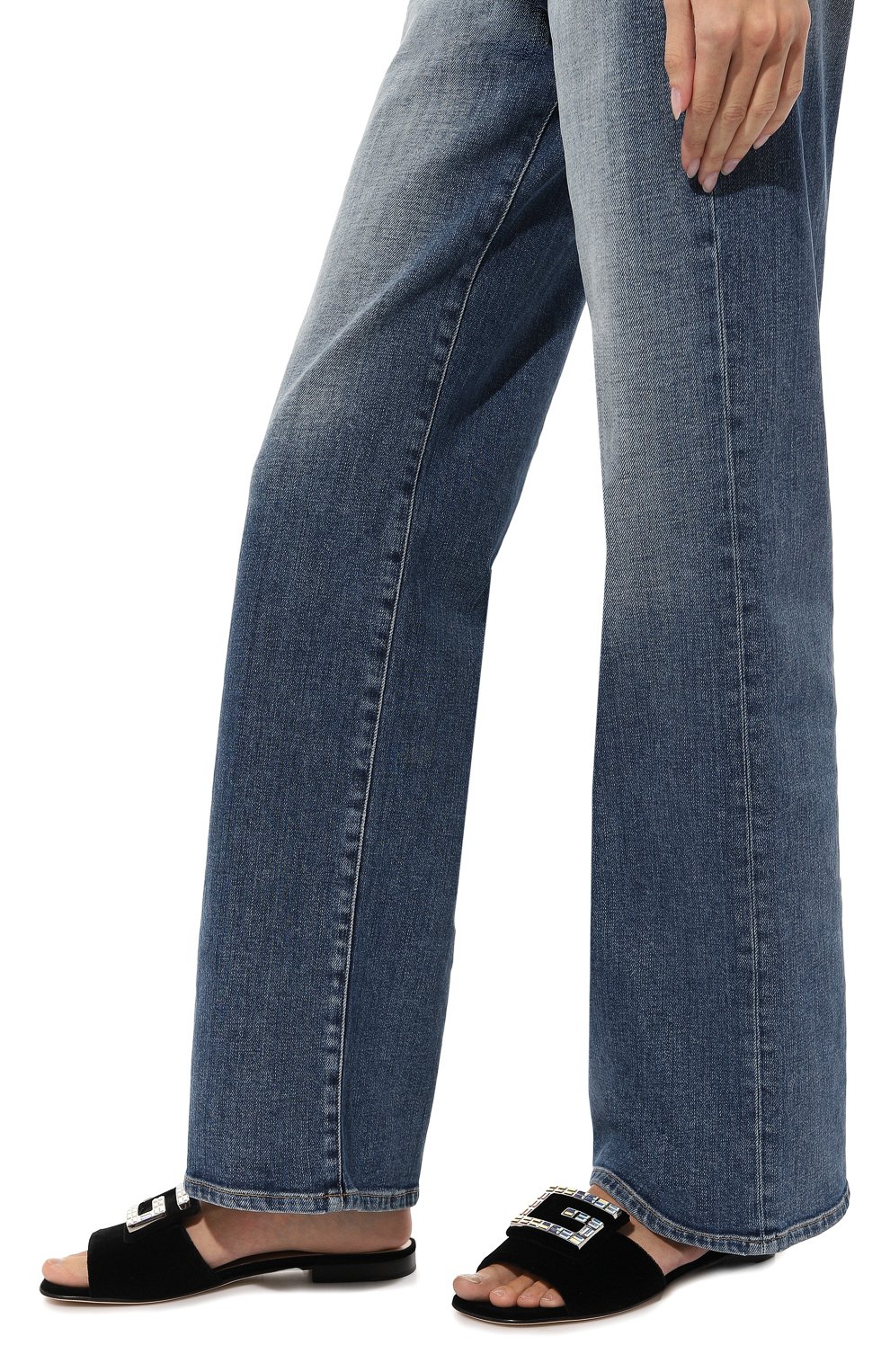 Бархатные шлепанцы GUCCI, арт. 551445 K4D00, фото 3