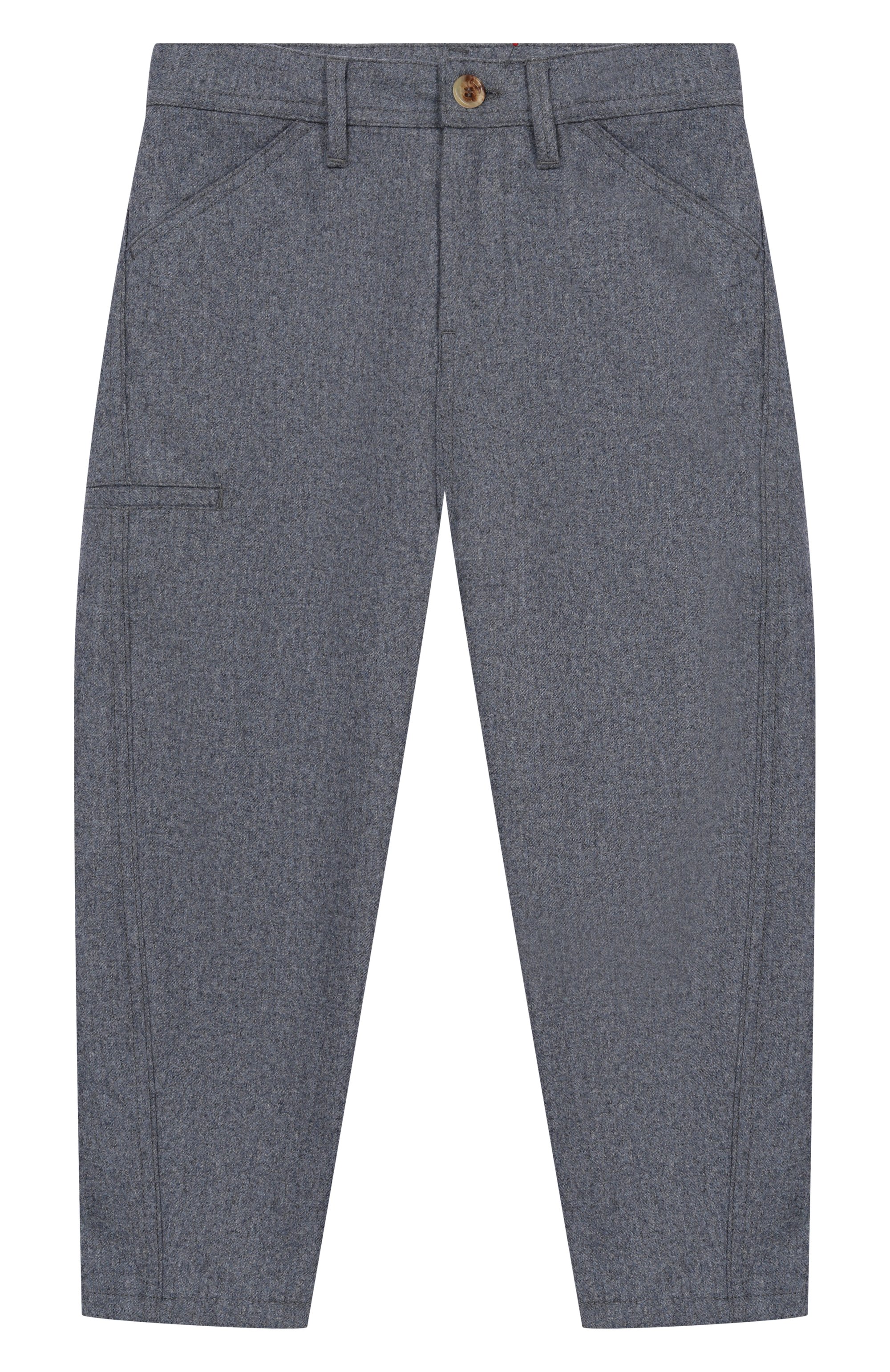 Шерстяные брюки BRUNELLO CUCINELLI синего цвета по цене 55550 руб., арт. B038PP118A, фото 1 Шерстяные брюки BRUNELLO CUCINELLI, арт. B038PP118A, фото 1