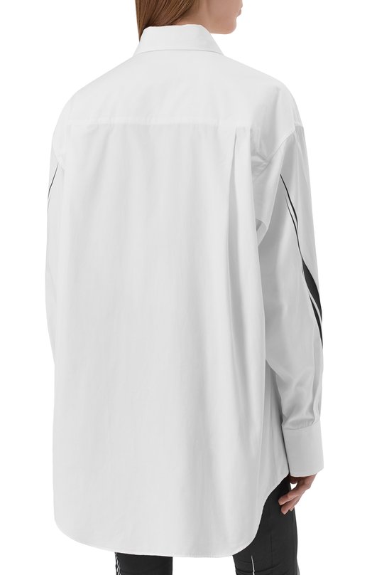 Хлопковая рубашка MSGM 3942MDE05X/257602 Белый  3942MDE05X/257602 Фото 4