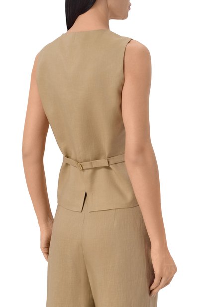 Льняной жилет MAX MARA STUDIO, арт. MSTCARNET, фото 4