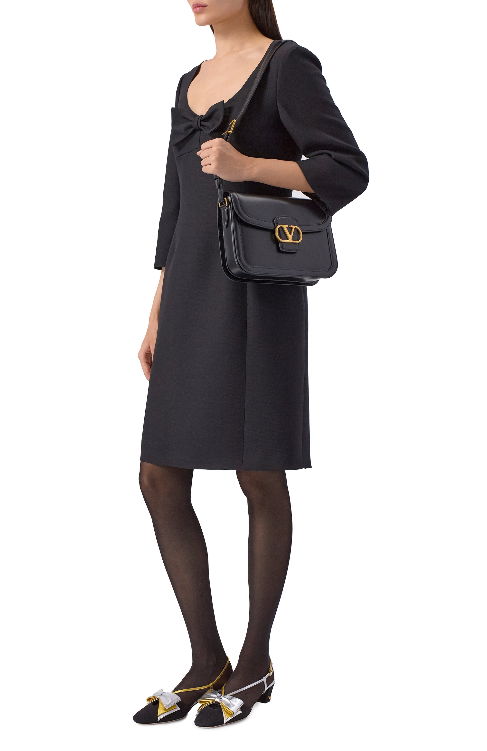 Платье из шерсти и шелка VALENTINO, арт. 7B0VAH20/1CF, фото 2