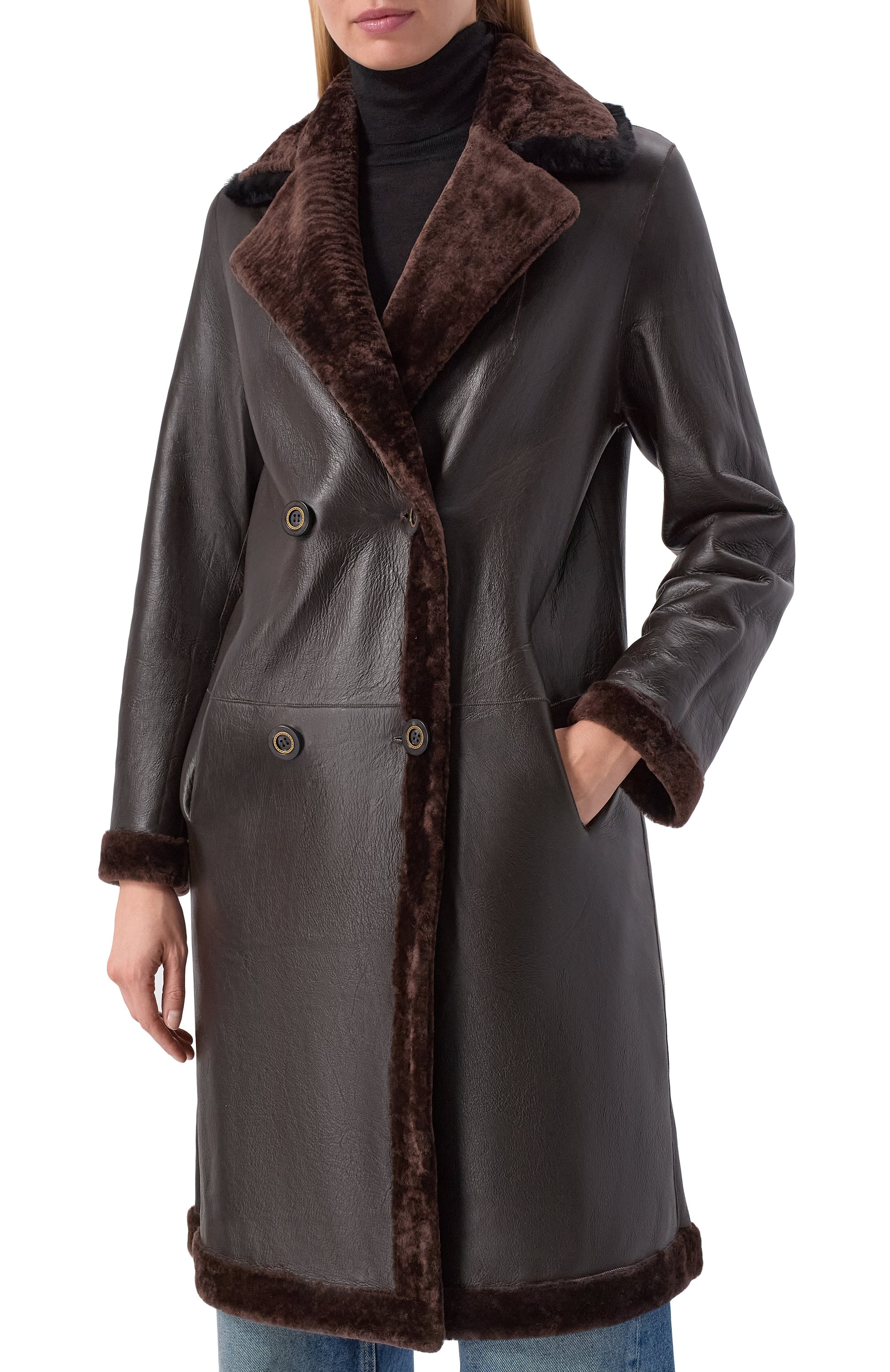 Двусторонняя дубленка с отделкой из кролика VENERA M., арт. 26190F-REX100VM, фото 6