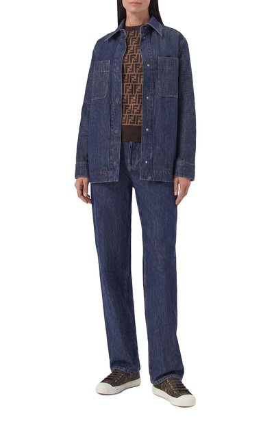 Женский хлопковый пуловер FENDI, арт. FZXC72 ASJT F0GGE