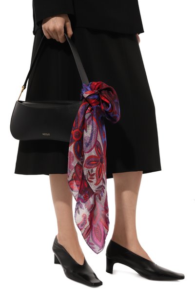 Шелковый платок орнамент цветы GOURJI, арт. T26AZB7VIR/1, фото 2