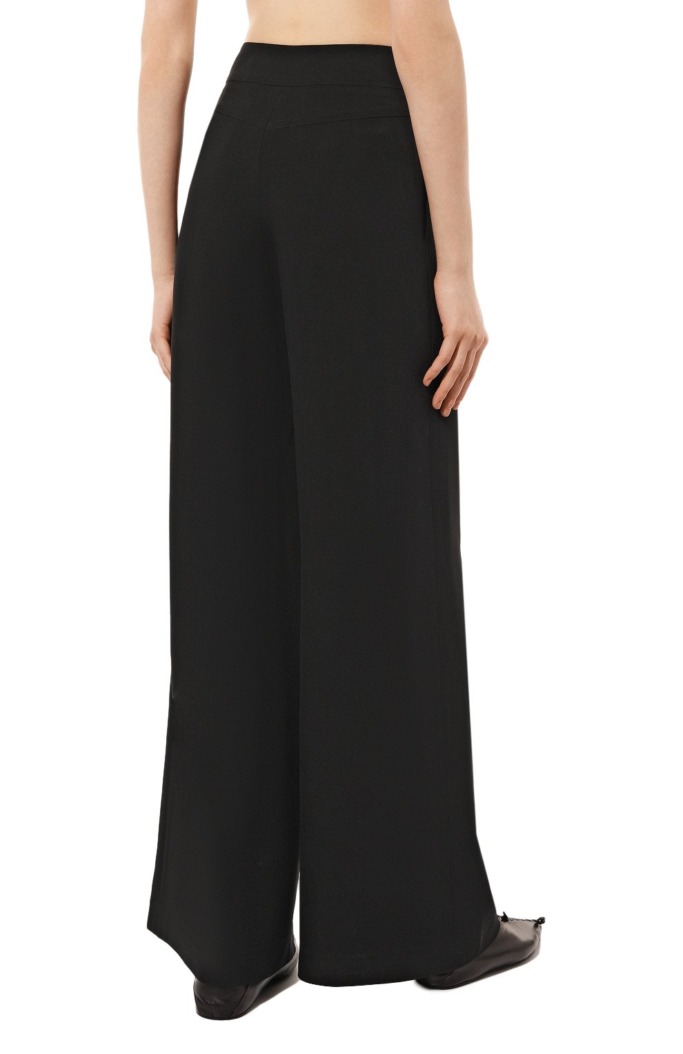 Шелковые брюки CHAPURIN черного цвета по цене 48750 руб., арт. P/16995/27874-м/SS23, фото 4 Шелковые брюки CHAPURIN, арт. P/16995/27874-м/SS23, фото 4