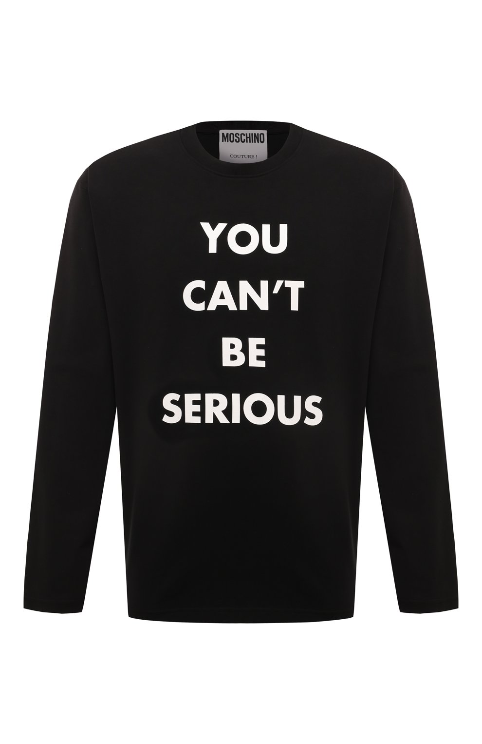 Хлопковый лонгслив MOSCHINO черного цвета по цене 28100 руб., арт. A1207/5244, фото 1 Хлопковый лонгслив MOSCHINO, арт. A1207/5244, фото 1