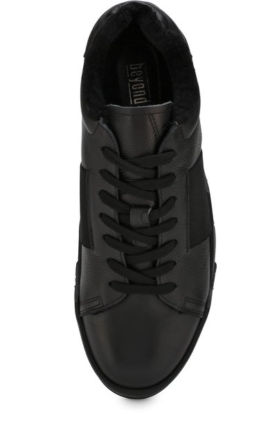 Кожаные кеды на шнуровке с внутренней меховой отделкой BEYOND, арт. B4U-GARETH-0448999-, фото 5