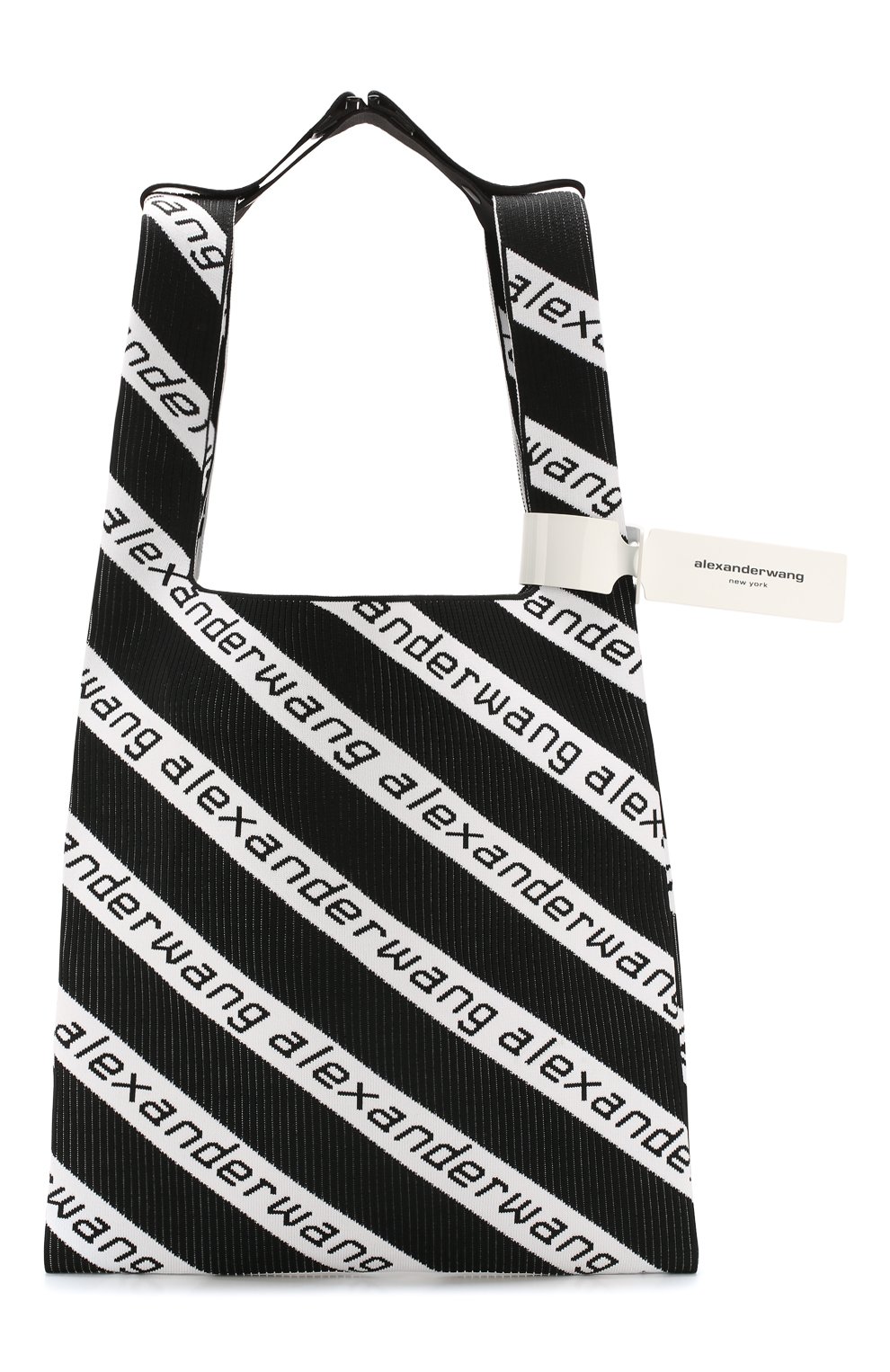 Сумка-шопер ALEXANDER WANG черно-белого цвета по цене 58700 руб., арт. 20C120R239, фото 1 Сумка-шопер ALEXANDER WANG, арт. 20C120R239, фото 1